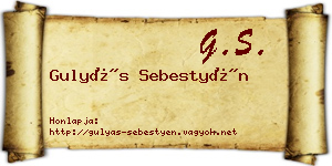 Gulyás Sebestyén névjegykártya