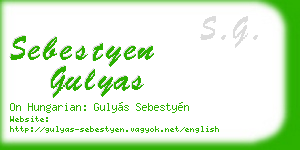 sebestyen gulyas business card