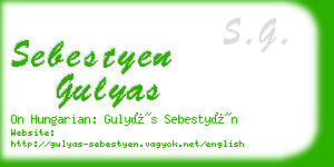 sebestyen gulyas business card